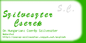 szilveszter cserep business card